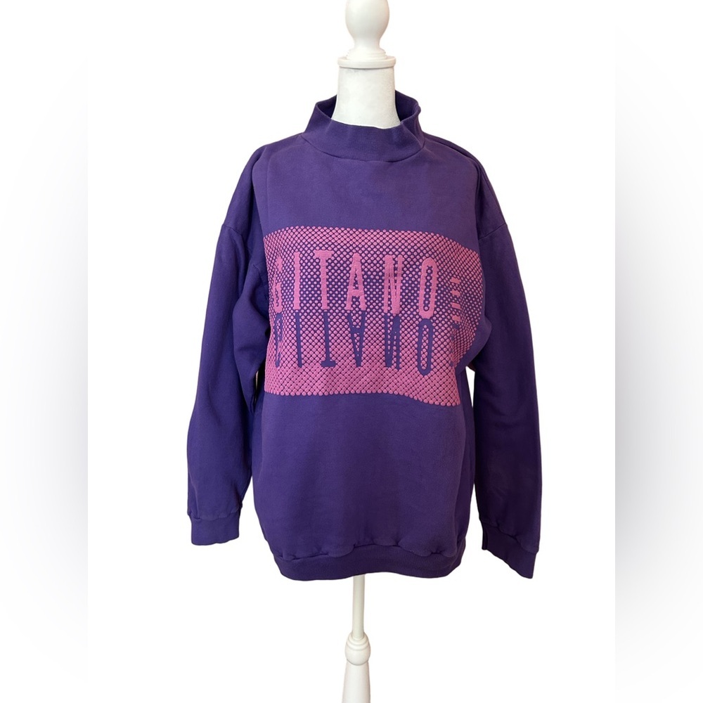 VTG 90 retro gym High mock neck drop shoulder oversized sweatshirt bundle 2 - Picture 12 of 16